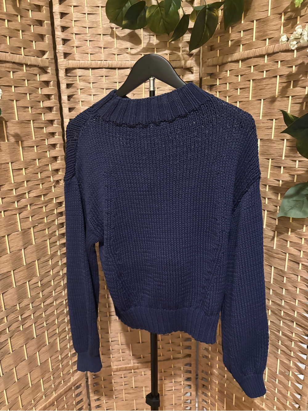 Maeve Navy Crewneck Sweater with White Star - Picture 3 of 4